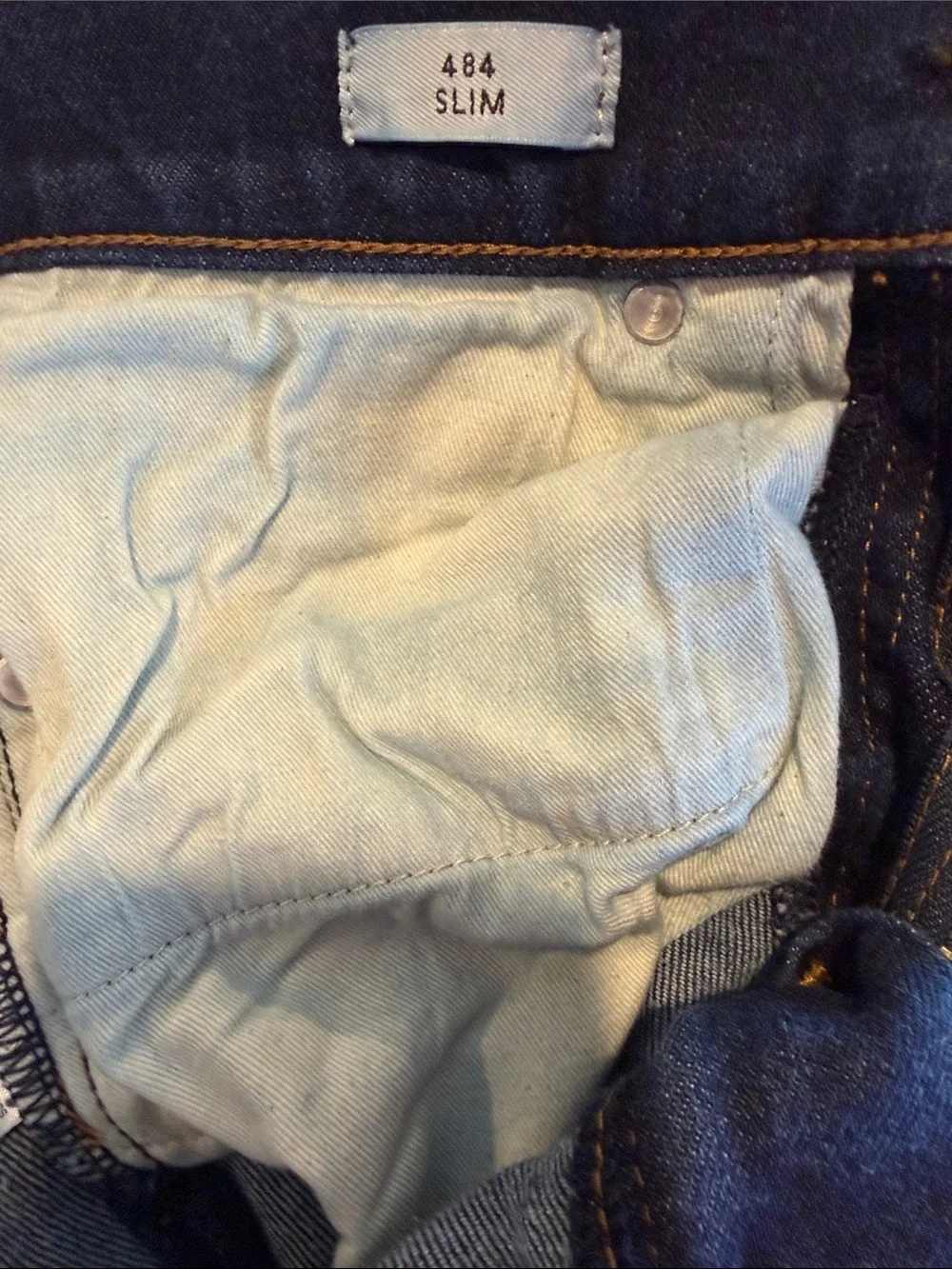 J. Crew Men's Slim Straight Dark Blue Stretch Jeans